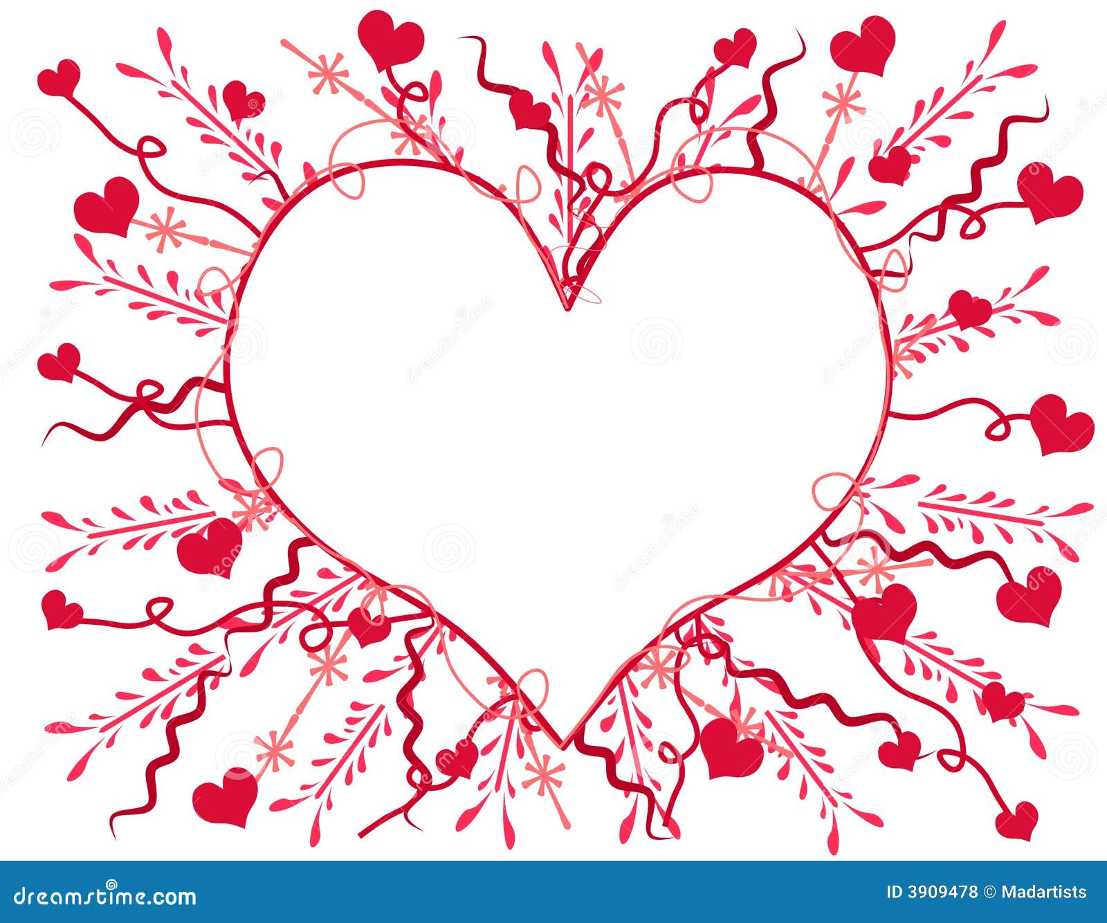 Artsy Valentine S Day Heart Card 2 Stock Illustration Illustration Of Valentine Creative