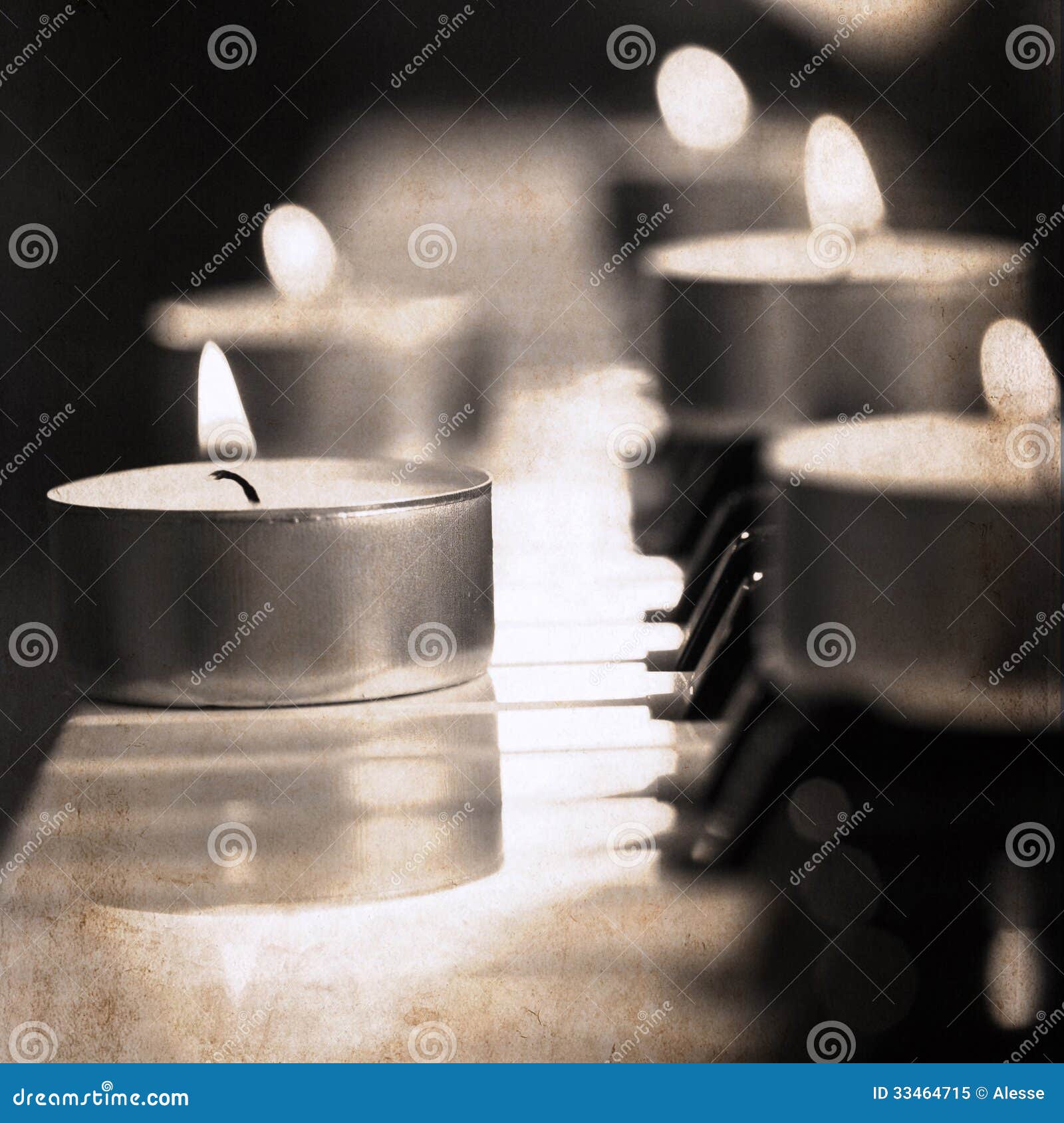 Artwork in Grunge Style, Candles Stock Image - Image of classic, dark ...