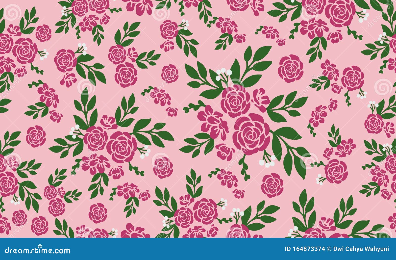 Artwork of Pink Flower, Wallpaper of Floral Pattern Background Stock Vector Illustration of