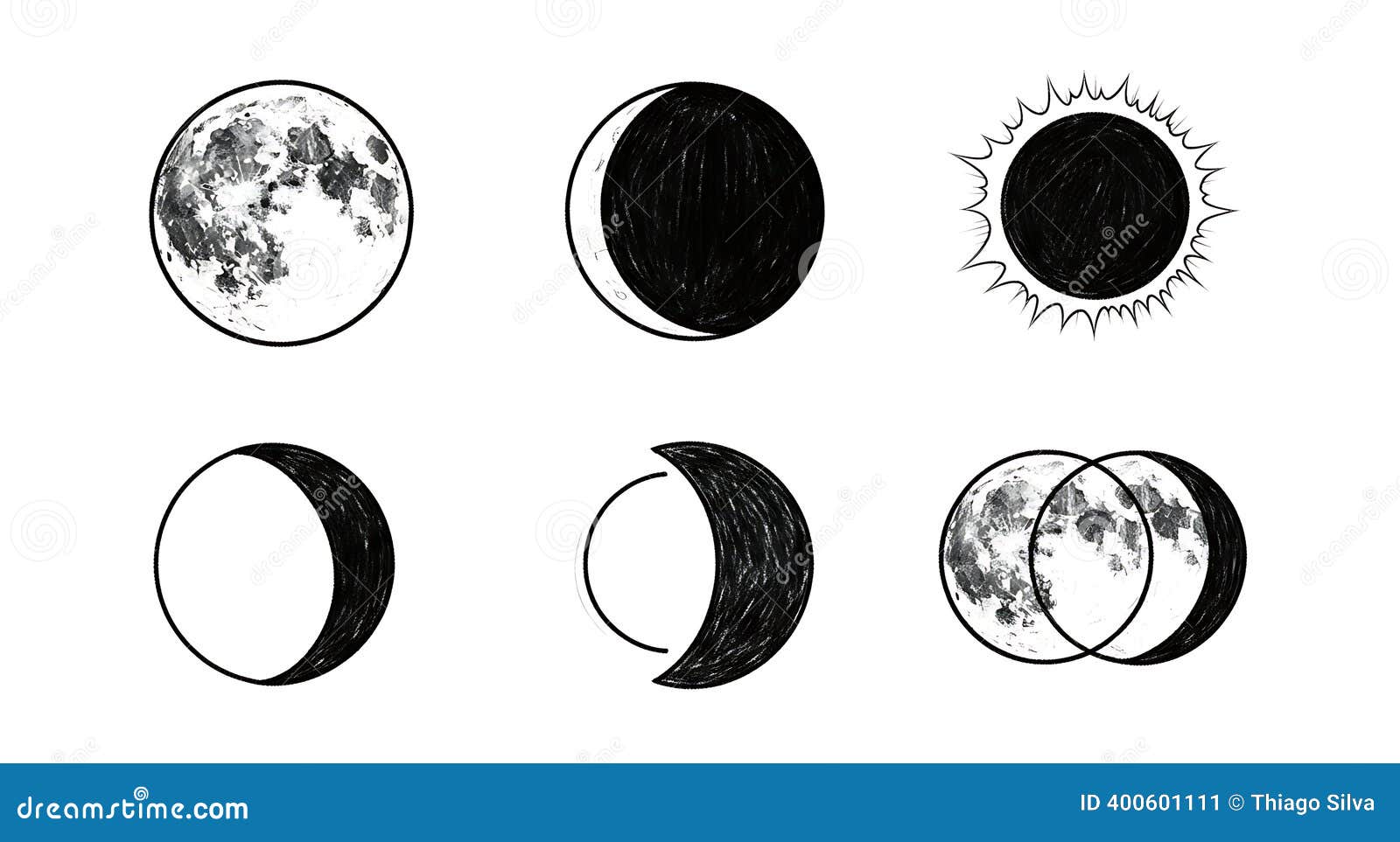 Moon Phases Black White Stock Illustrations – 2,403 Moon Phases Black White  Stock Illustrations, Vectors \u0026 Clipart - Dreamstime, image size:1600x963