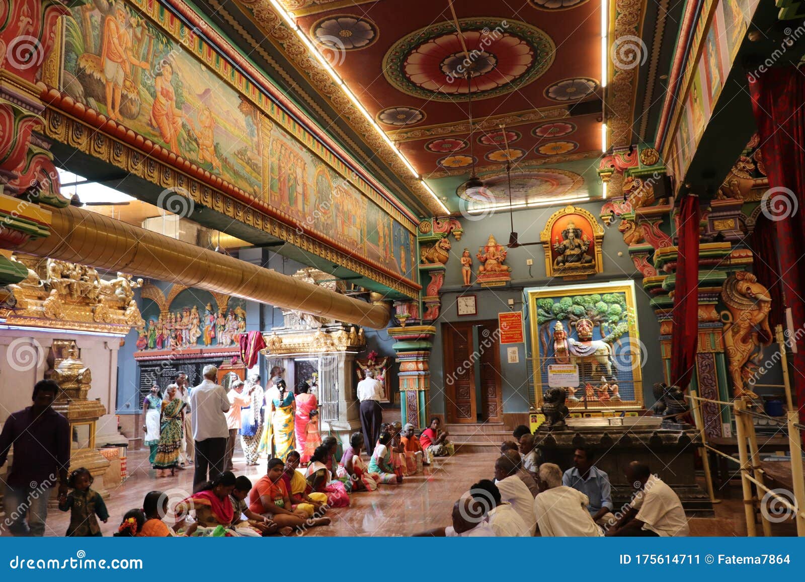 Interior of Arulmigu Manakula Vinayagar Temple in Puducherry ...