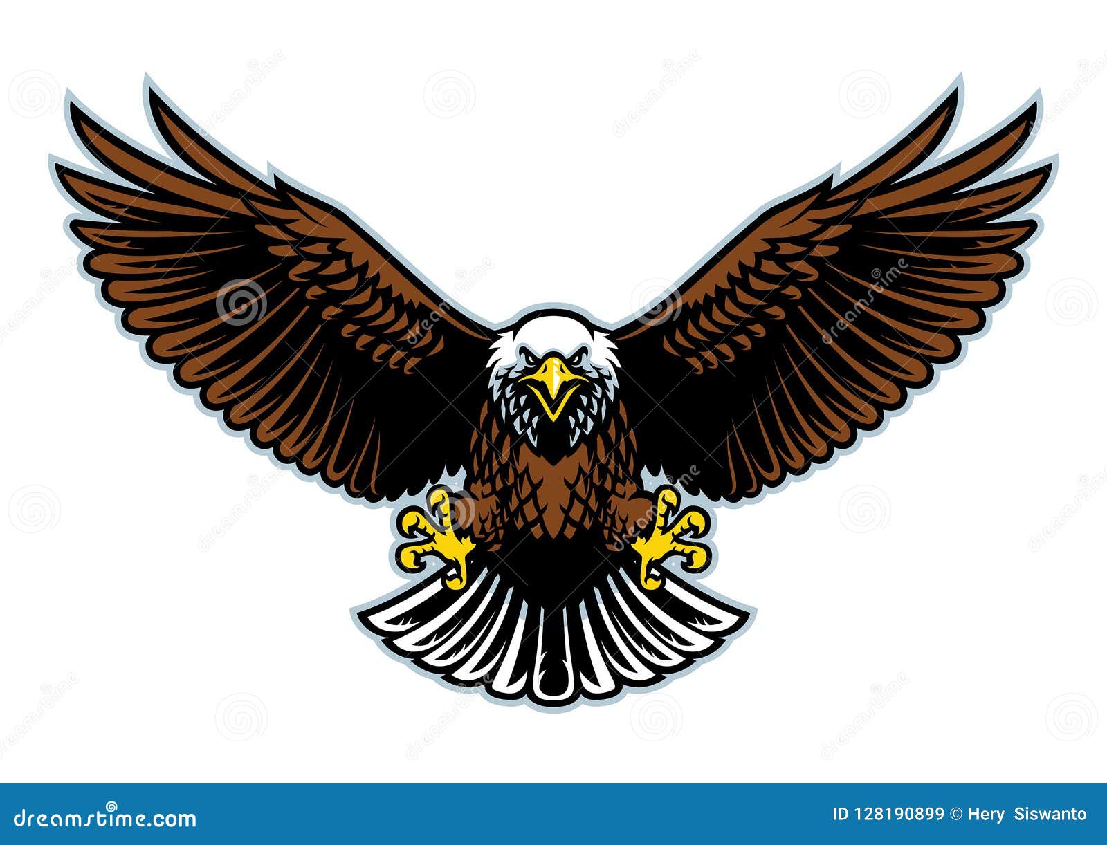 As Asas Da águia Americana Abrem Ilustração do Vetor