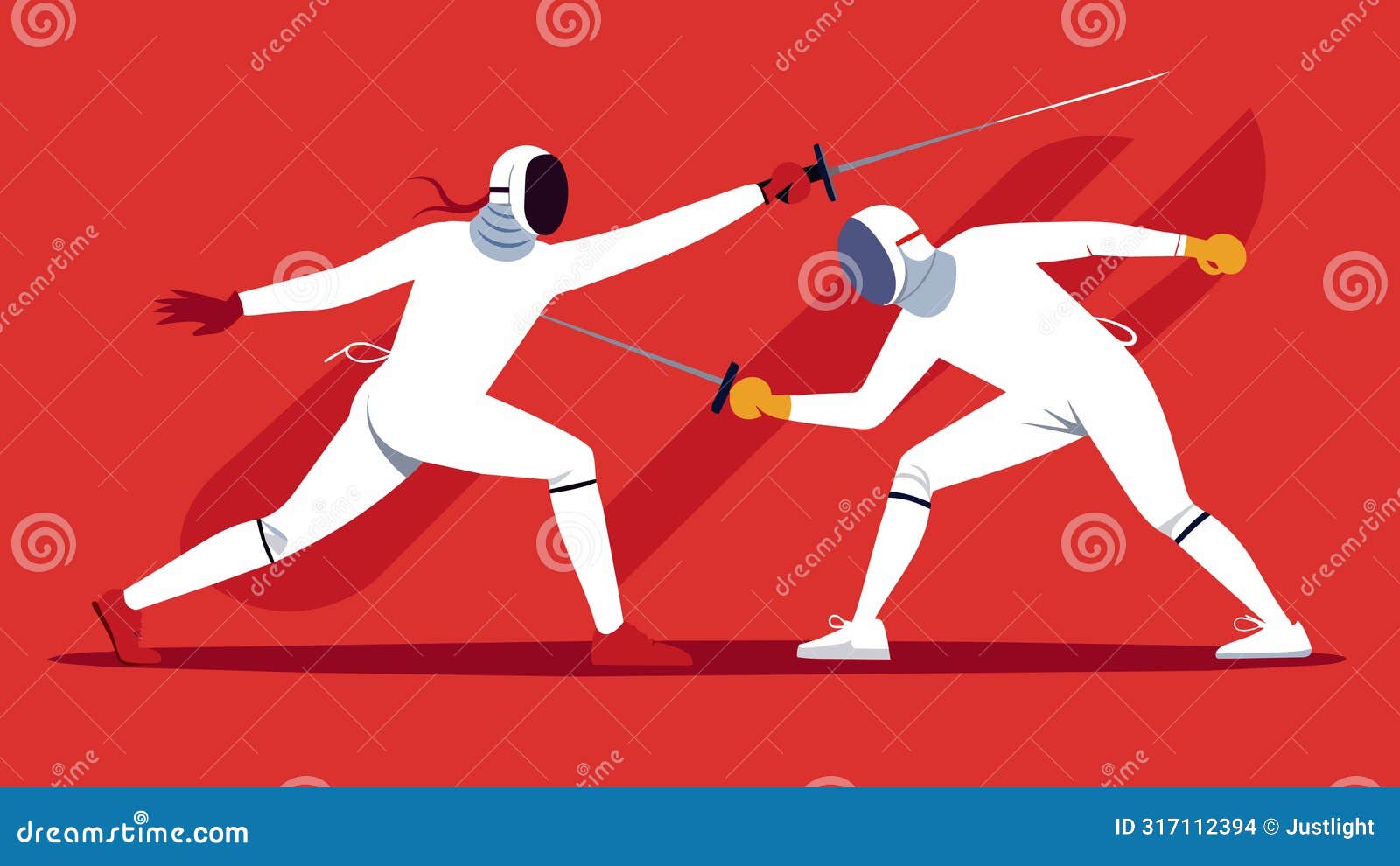 as the duel dragged on the fencers movements became more fluid and precise each one trying to anticipate and counter the