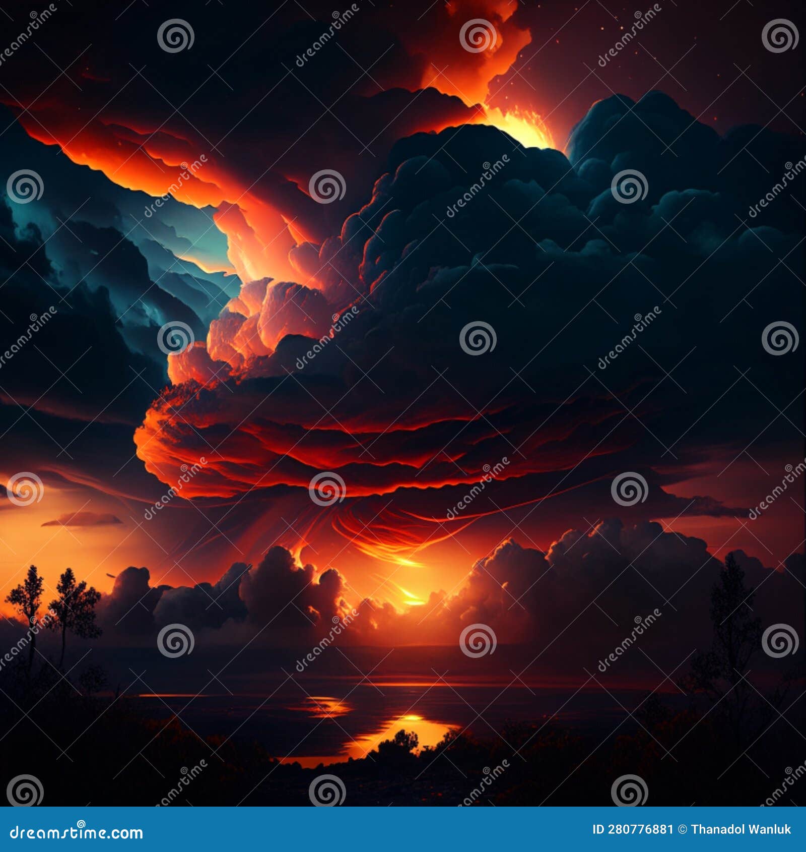 as the evening draws near, a storm begins to brew in the distance, casting dark clouds across the horizon