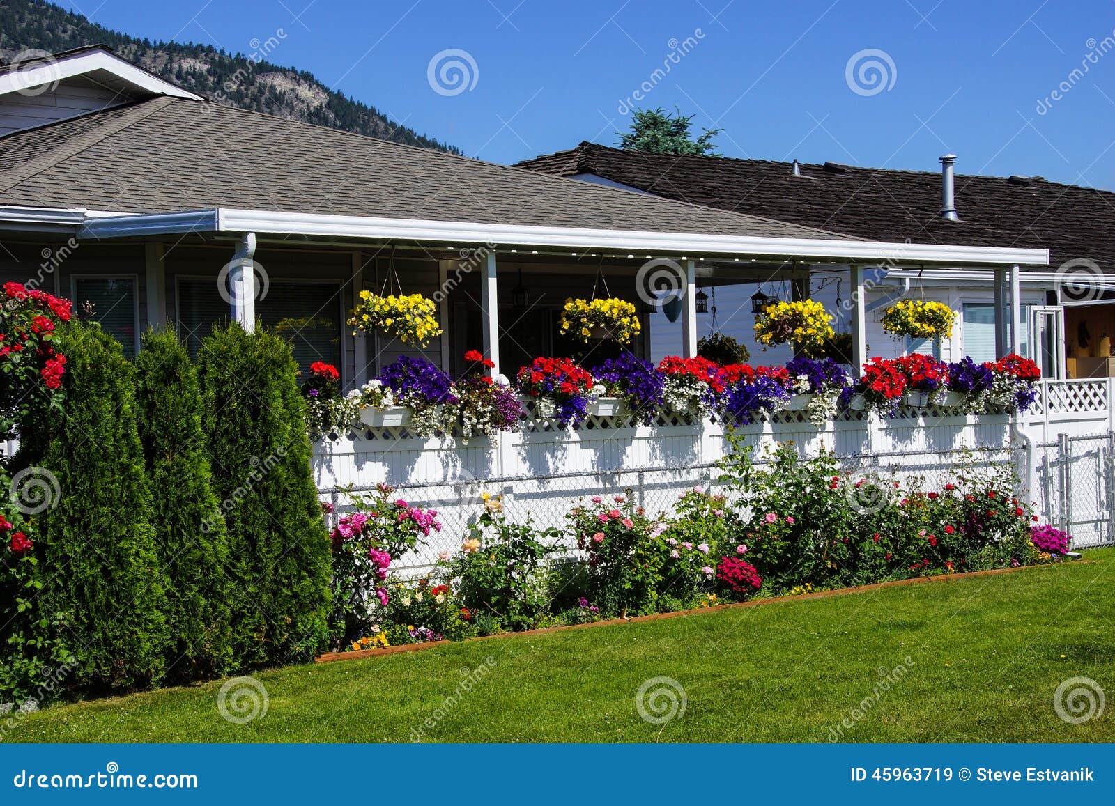 As Flores Bonitas Cercam Uma Casa Suburbana Imagem de Stock Editorial - Imagem de cerque, flor: 45963719 As Flores Bonitas Cercam Uma Casa Suburbana Imagem de Stock Editorial - Imagem de cerque, flor: 45963719