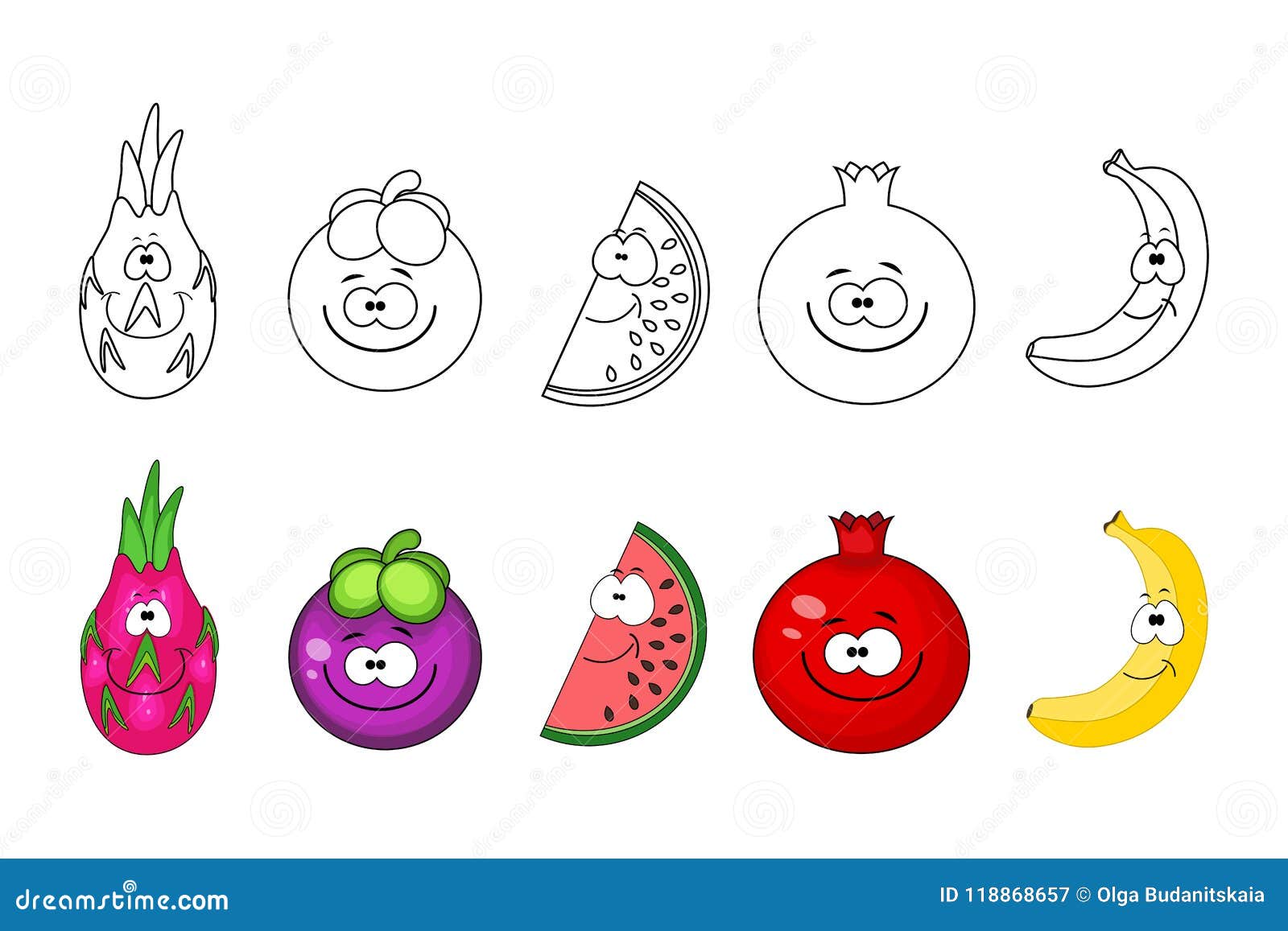 Desenho de frutas para colorir para crianças