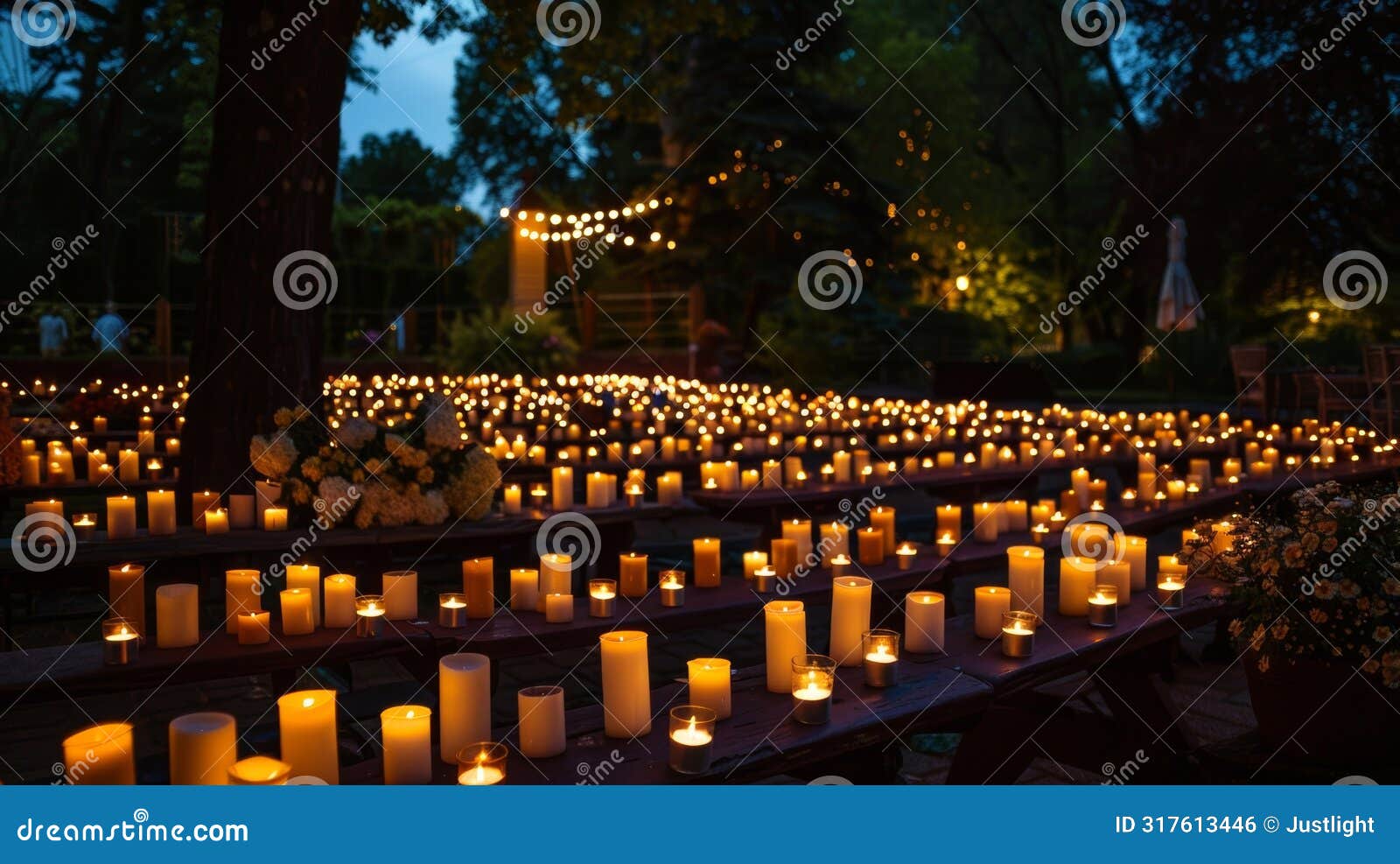 as the night sky darkened the candles continued to illuminate the class creating a cozy and intimate setting. 2d flat