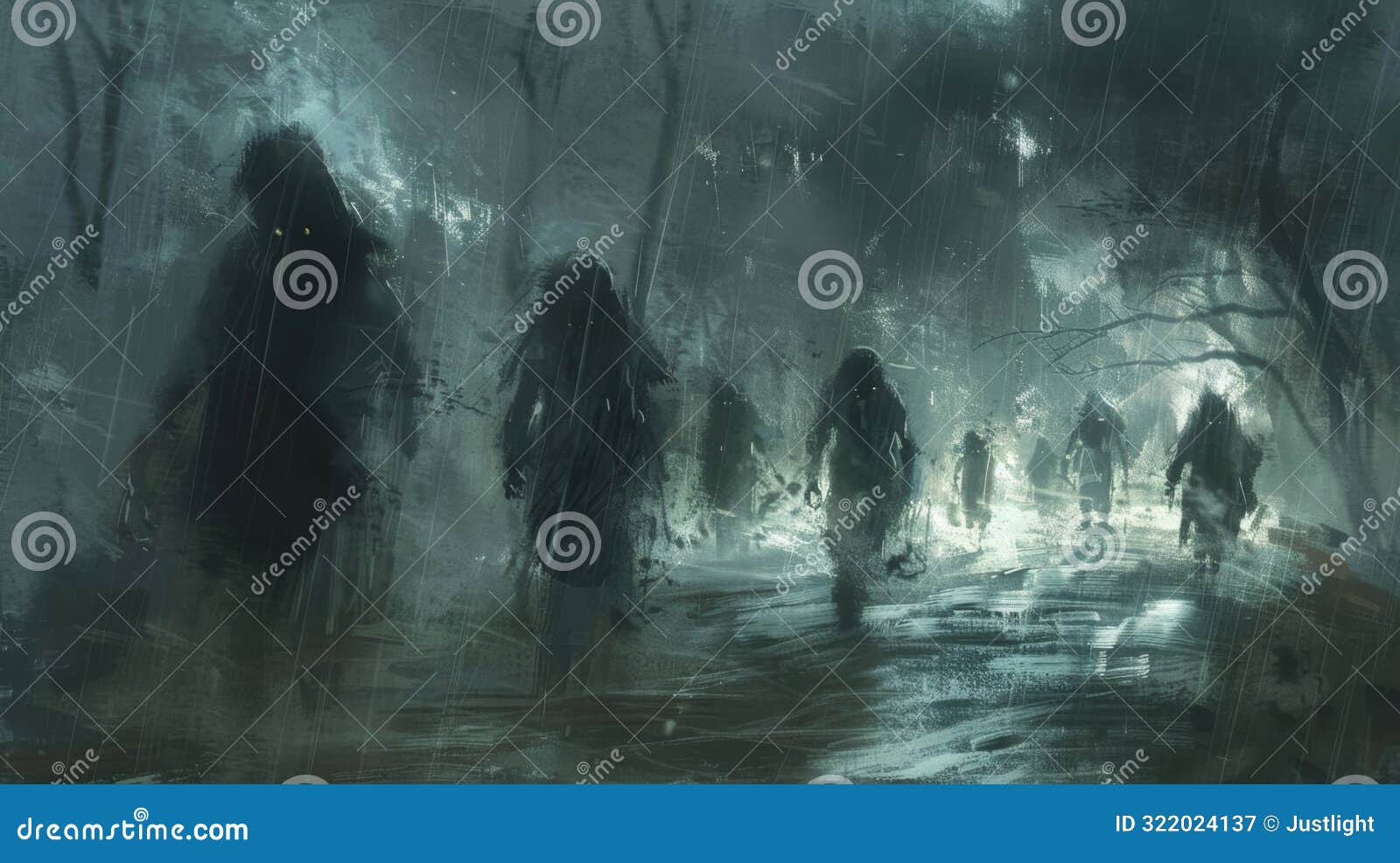 as the rain intensified so did the number of ghostly s emerging from the shadows their haunting cries echoing