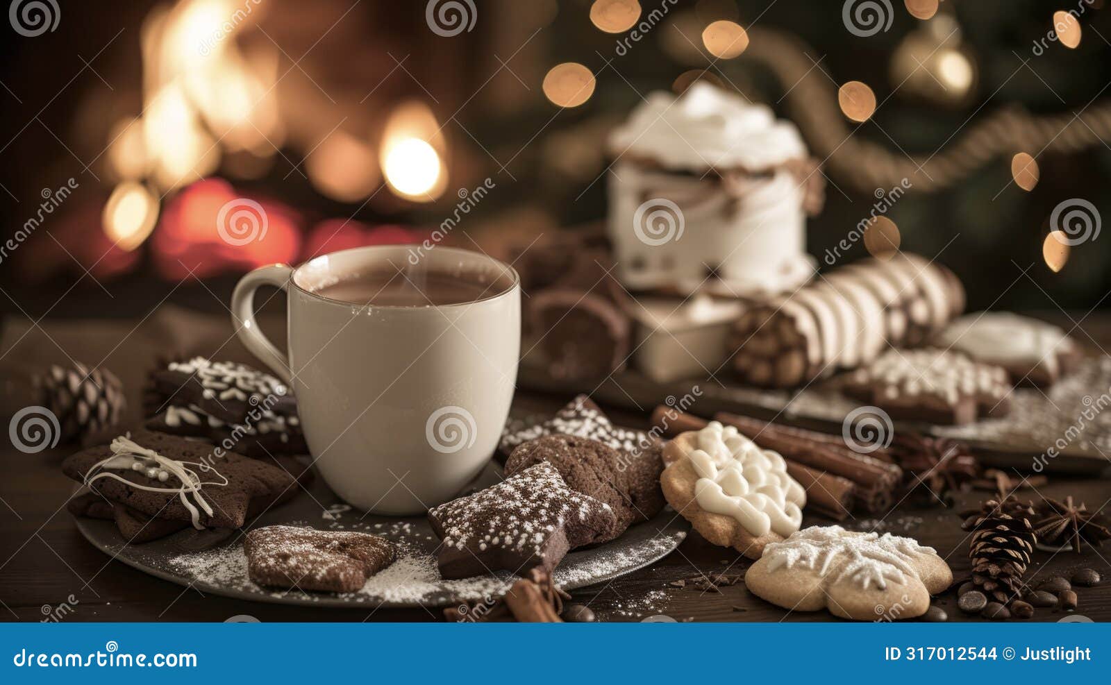 as the snow falls outside theres nothing more inviting than a steaming cup of cocoa and an array of decadent cookies
