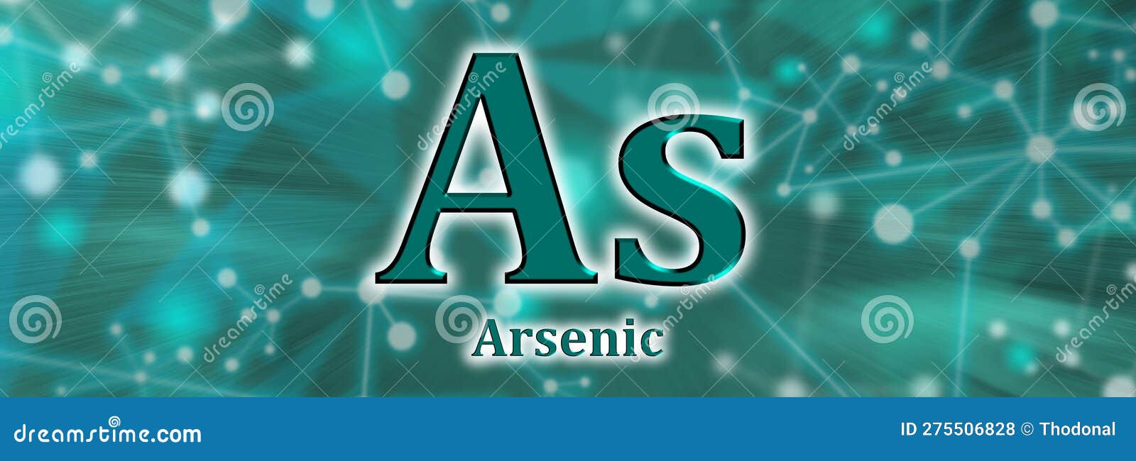 As Symbol. Arsenic Chemical Element Stock Illustration Illustration