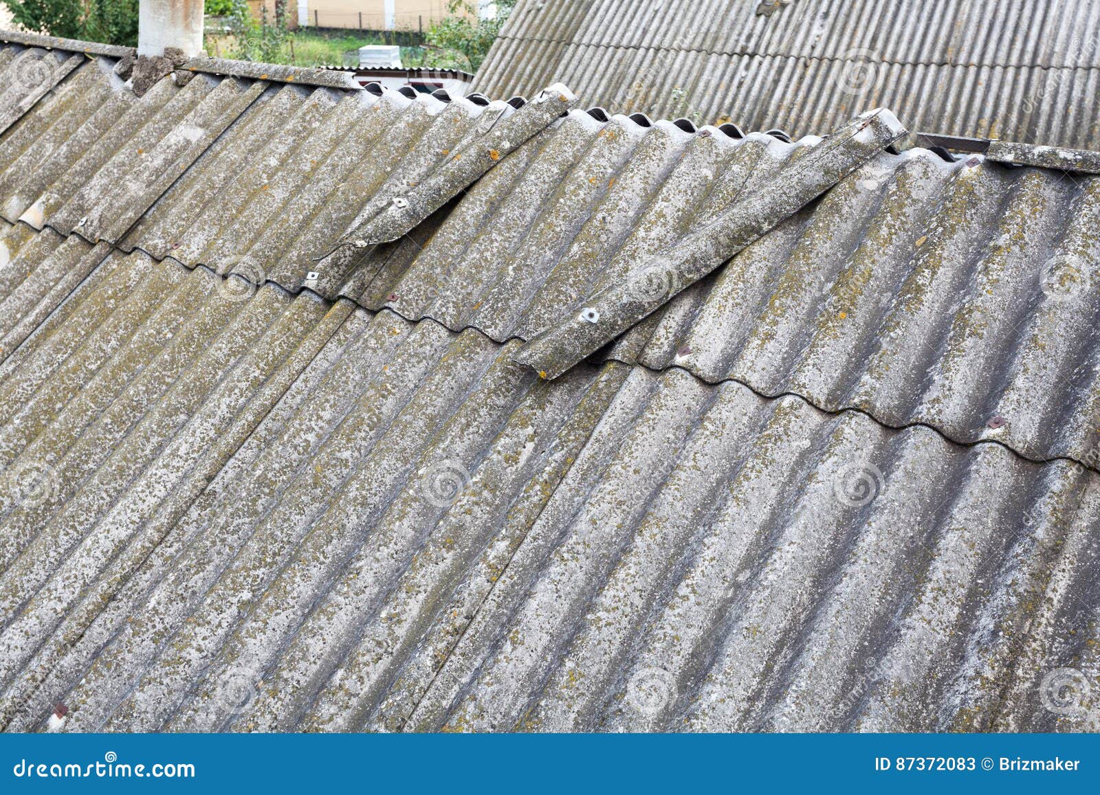 Asbestos Old Dangerous Roof Tiles. Stock Image Image of asbestos