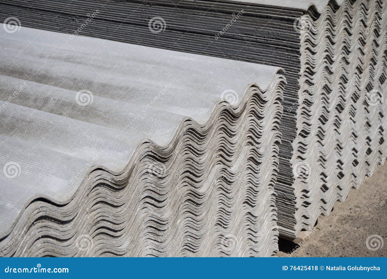 Asbestos Slate Roofing Sheets Stock Photo Image of roof, gray 76425418