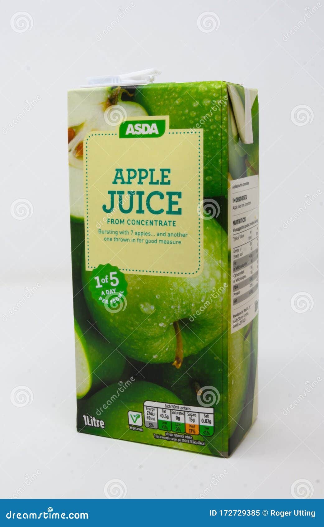 ASDA Orange and Apple Juice containers on a white background Stock  Illustration by ©urbanbuzz #144510583