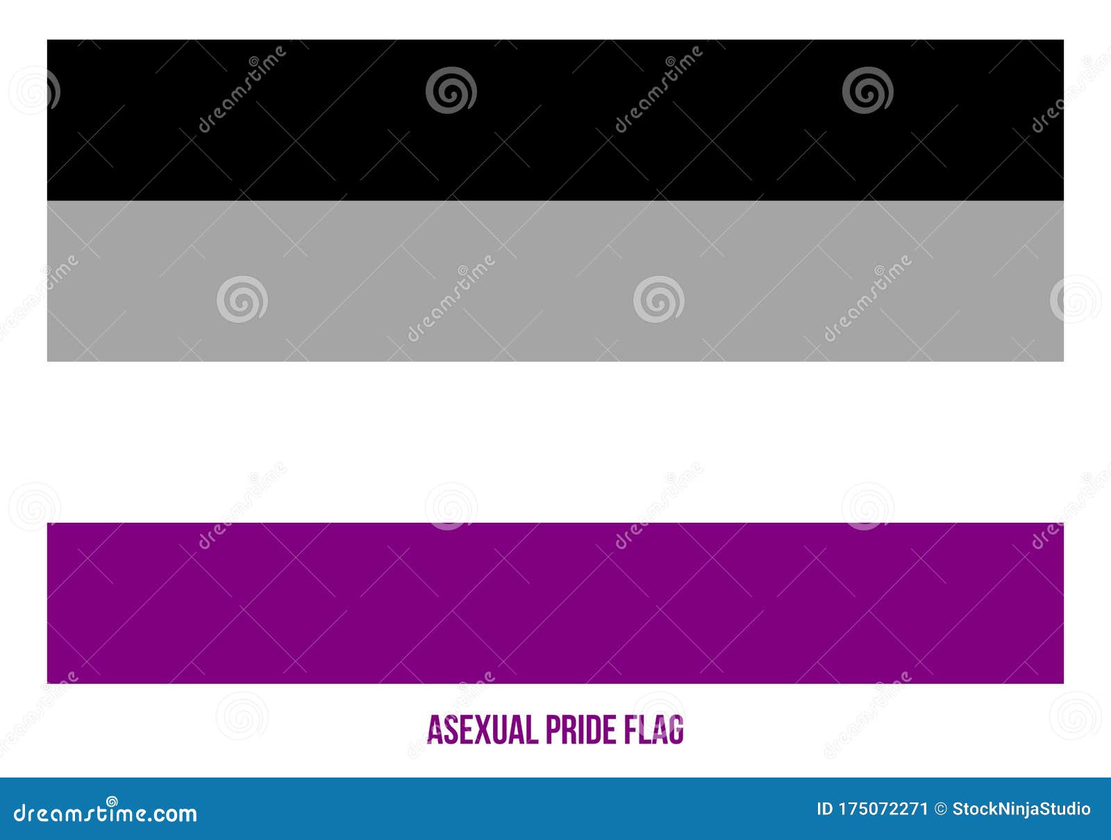 Asexual Pride Flag Vector Illustration Designed with Correct Color Scheme  Stock Vector - Illustration of gender, peace: 175072271