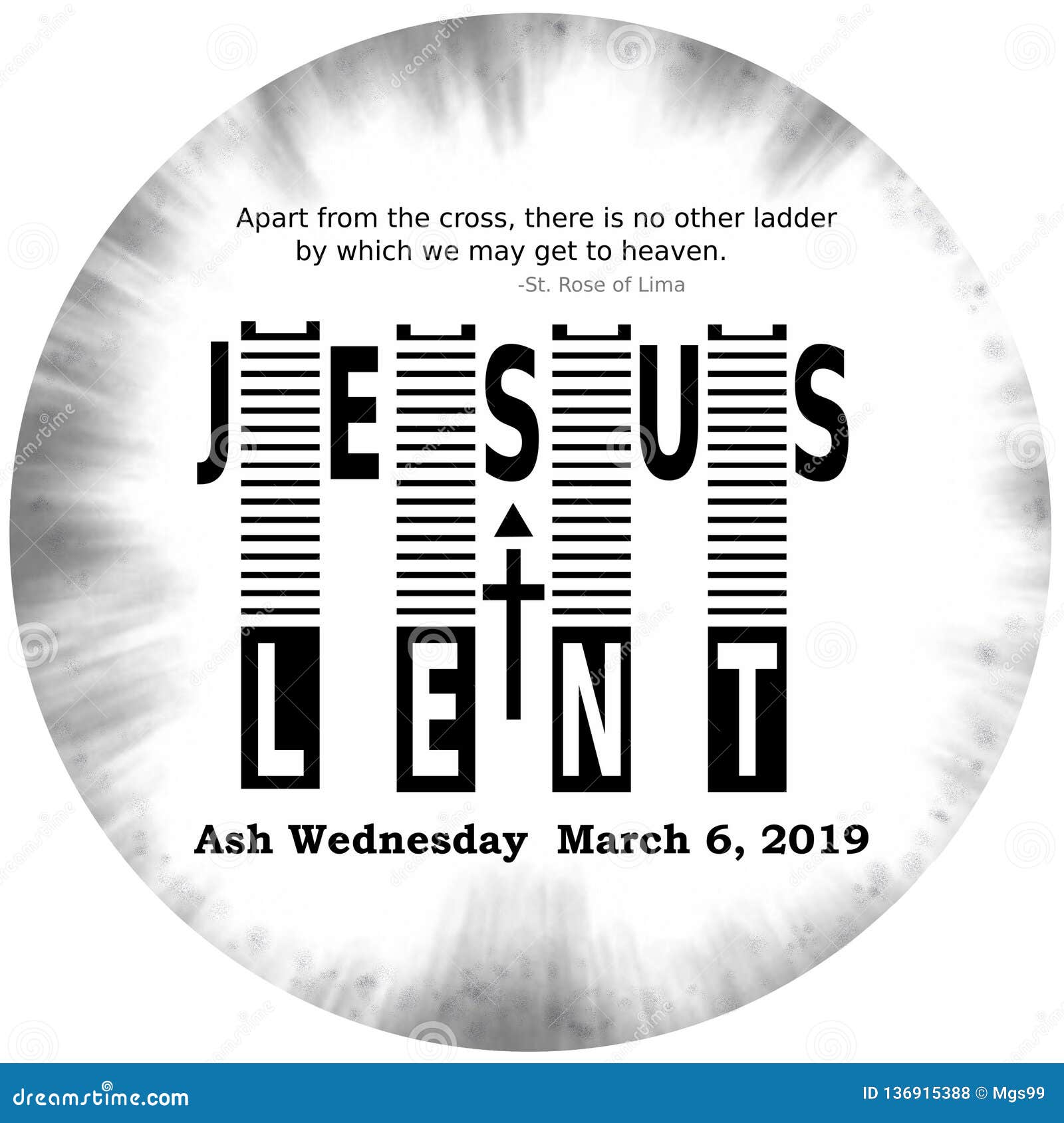 2019 Ash Wednesday Date Icon Stock Illustration