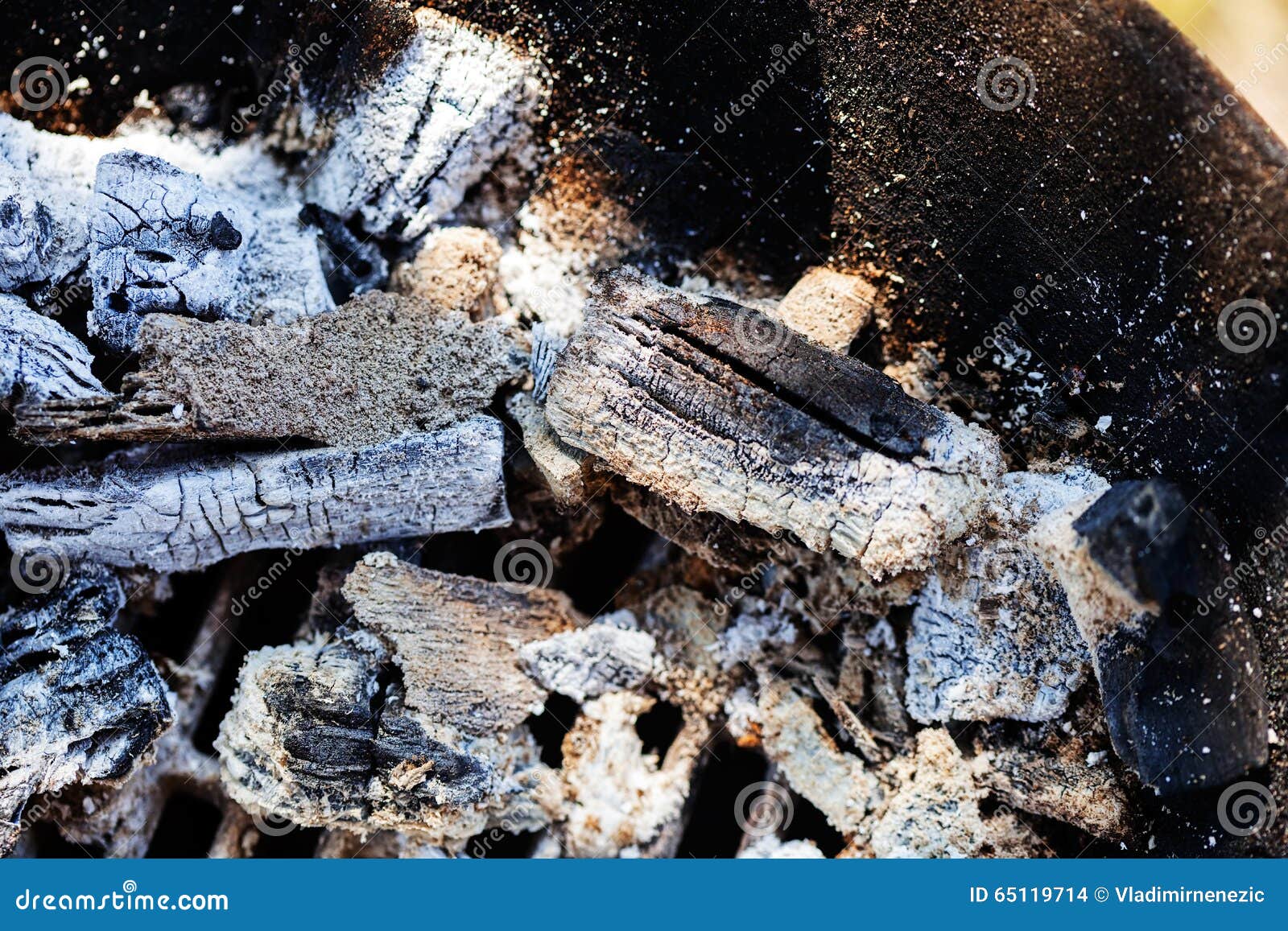 Ash from wood fire stock photo. Image of orange, black 65119714