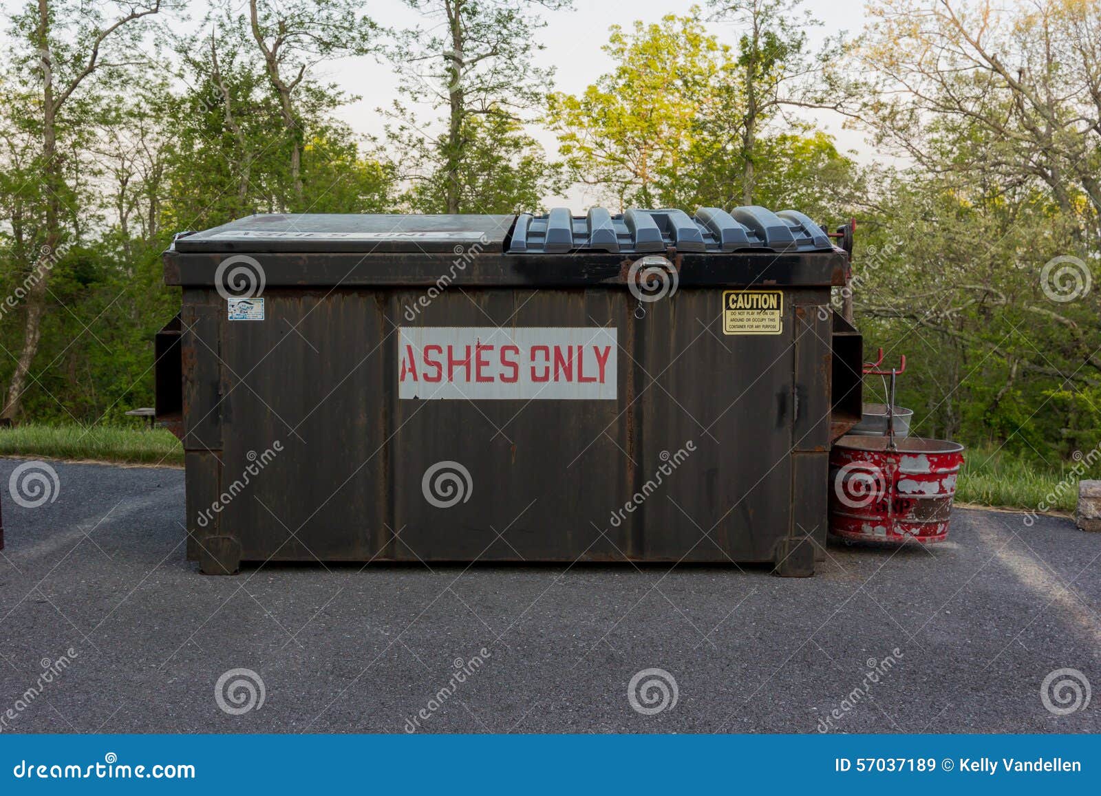 Ashes only Trash Bin stock image. Image of dump, forest 57037189