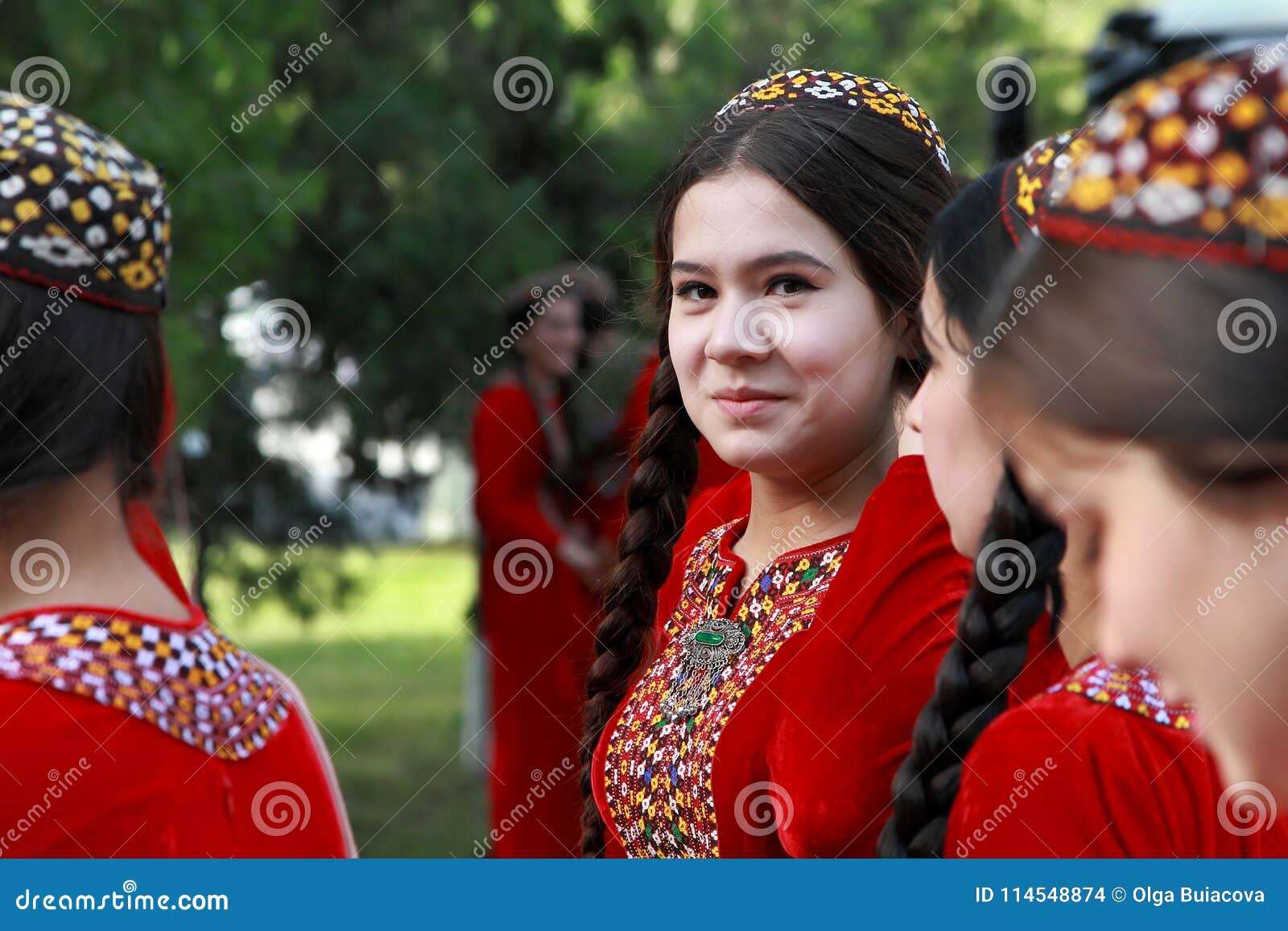 Ashgabat, Turkmenistan, May 25, 2017: Portrait of an Unknown Fem