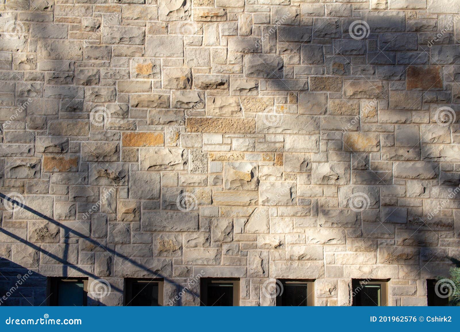 Ashlar Pattern Limestone Brick Wall Texture Background Stock Photo