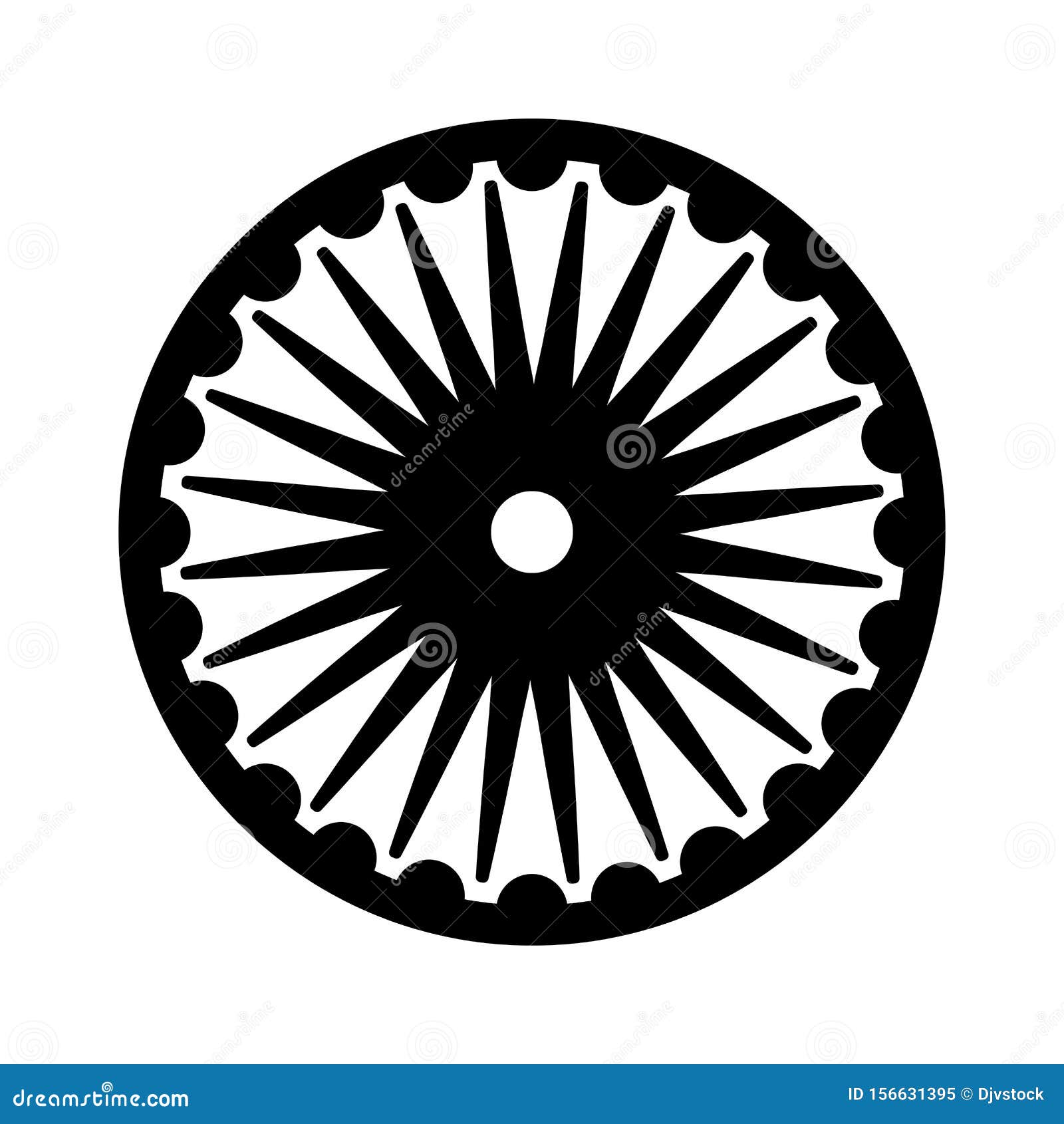 Ashoka Chakra Emblematic Icon Indian Stock Illustration Illustration