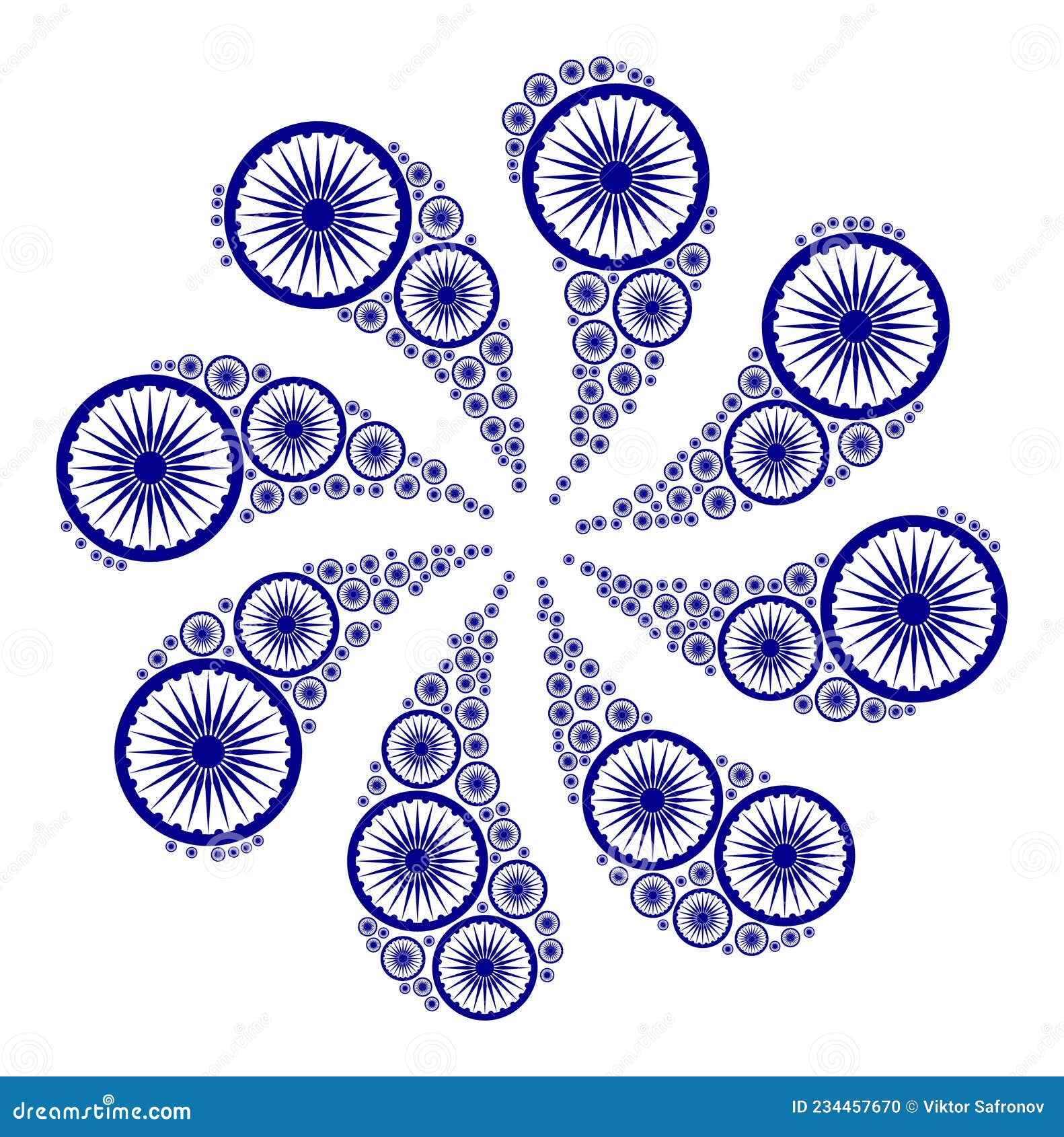 ashoka chakra wheel icon swirl explosion