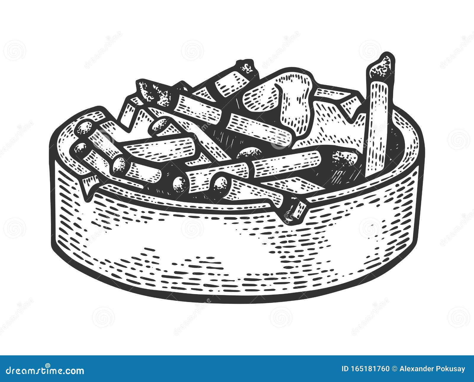 Ashtray Doodle Vector Illustration | CartoonDealer.com #60514488 How To Draw A Pack Of Cigarettes