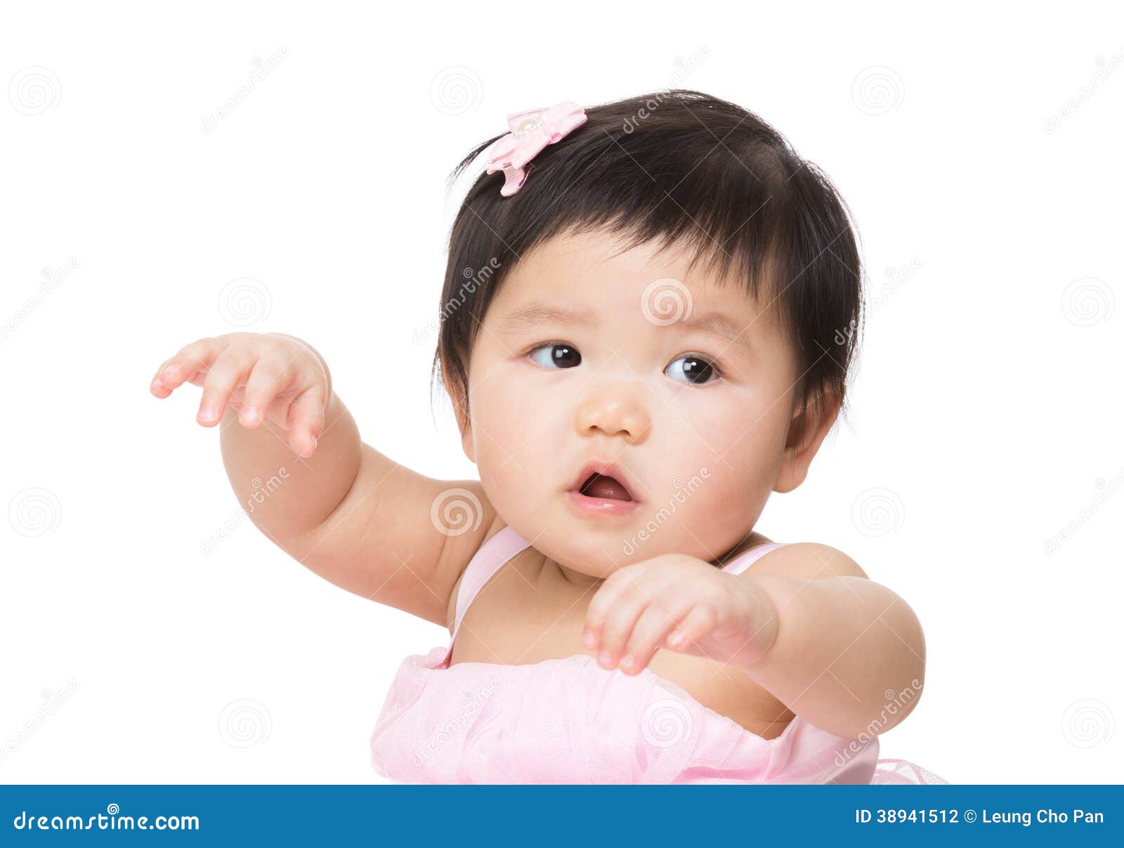 Asia baby girl hand up stock photo. Image of baby, adorable - 38941512