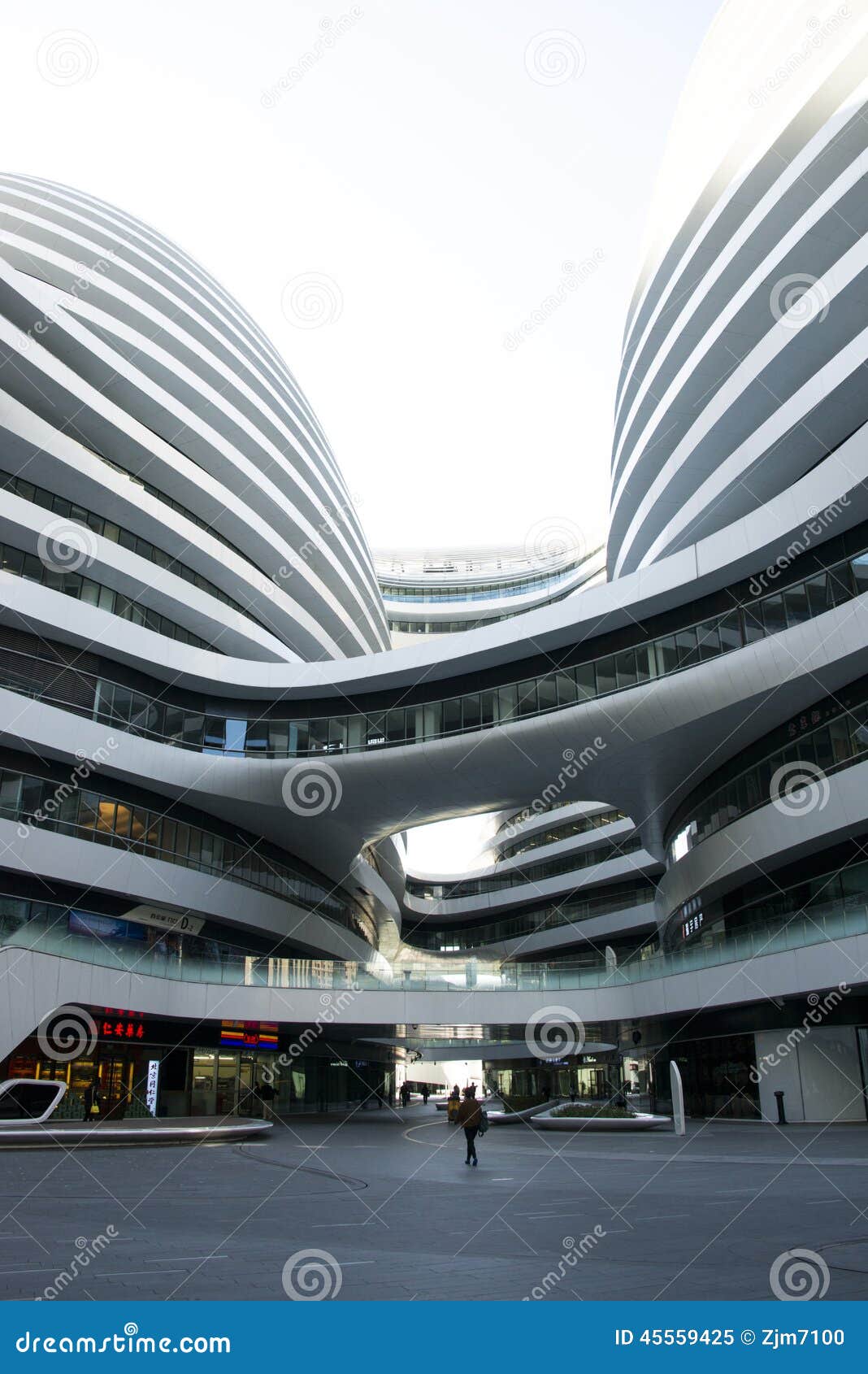 In Asia, China, Beijing, SOHO, the Milky Way, Modern Architecture ...