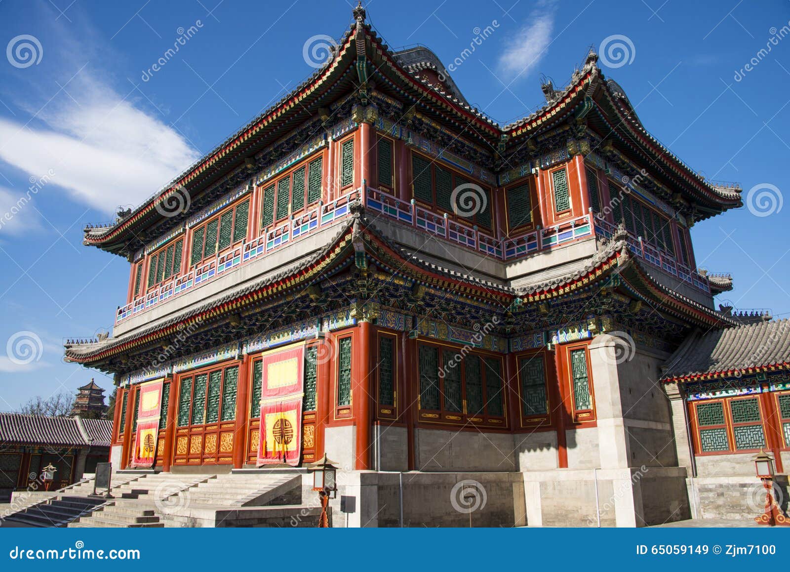 Asia China, Beijing, the Summer Palace, classical architecture, Heart and garden theater building. China and Asia, Beijing, the summer palace, the Royal Garden, classical architecture, heart and garden theater building is the largest existing ancient Chinese theater.