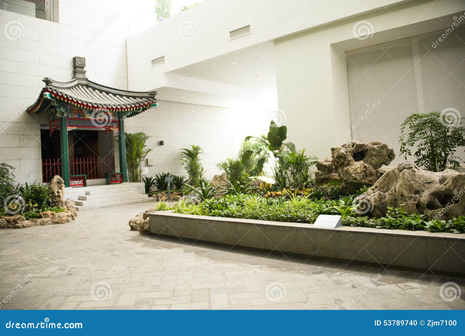 Asia Chinese Beijing China Garden Museum Indoor Exhibition Hall