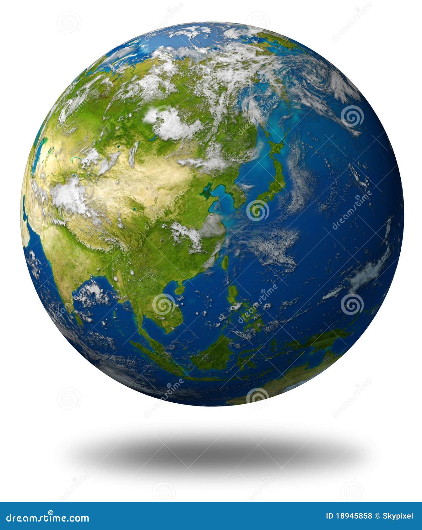asia earth globe