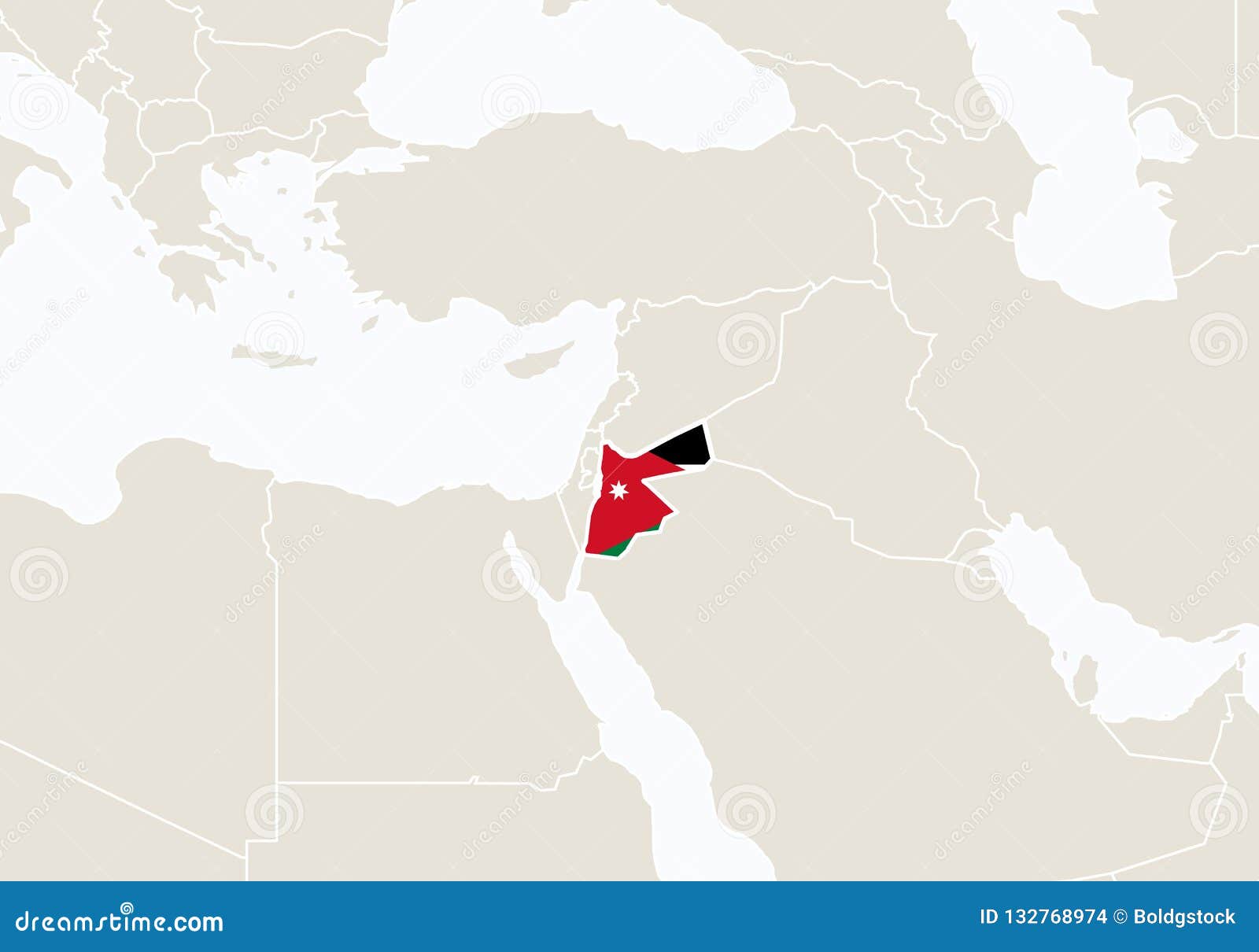 jordan asia map