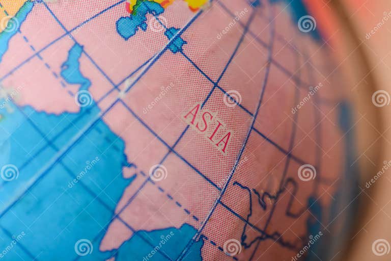 The Asia Map on a Globe Beckons Travelers To Chart Their Journeys and 