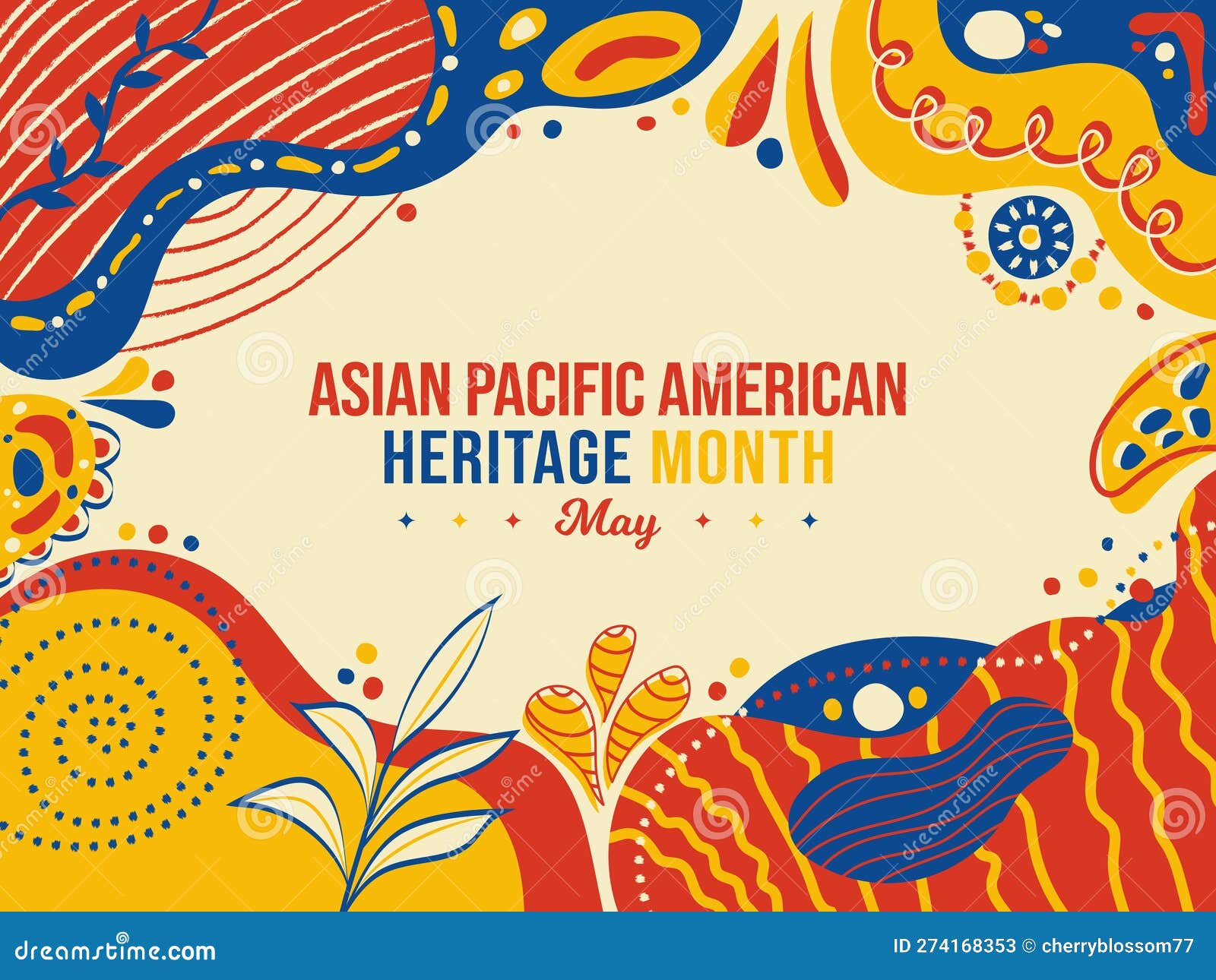 asian american and pacific islander heritage month memphis concept background. may awareness celebration. horizontal banner 