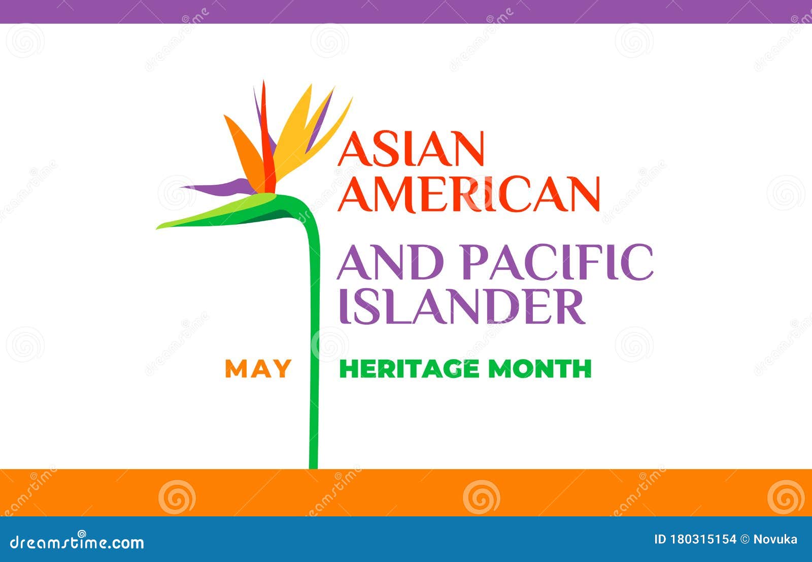 asian american and pacific islander heritage month.  banner for social media, card, poster.  with text, tropical