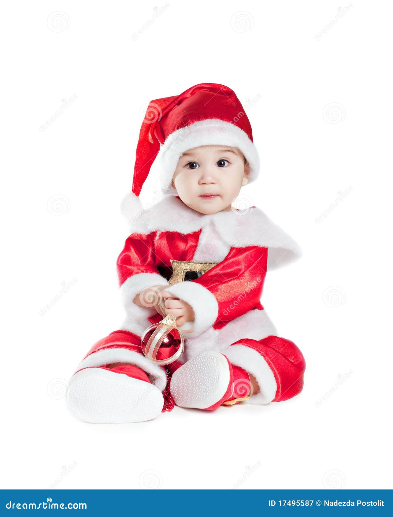 baby in christmas dress