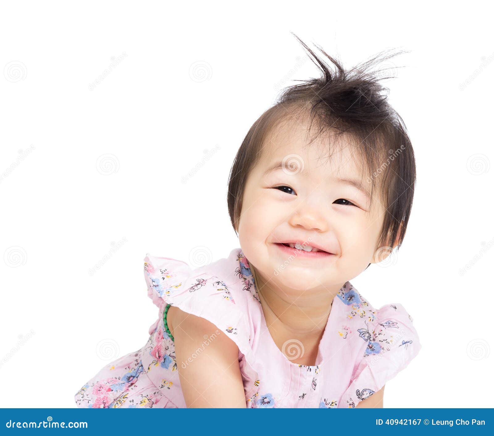 Asian baby girl excited stock image. Image of cute, isolated - 40942167