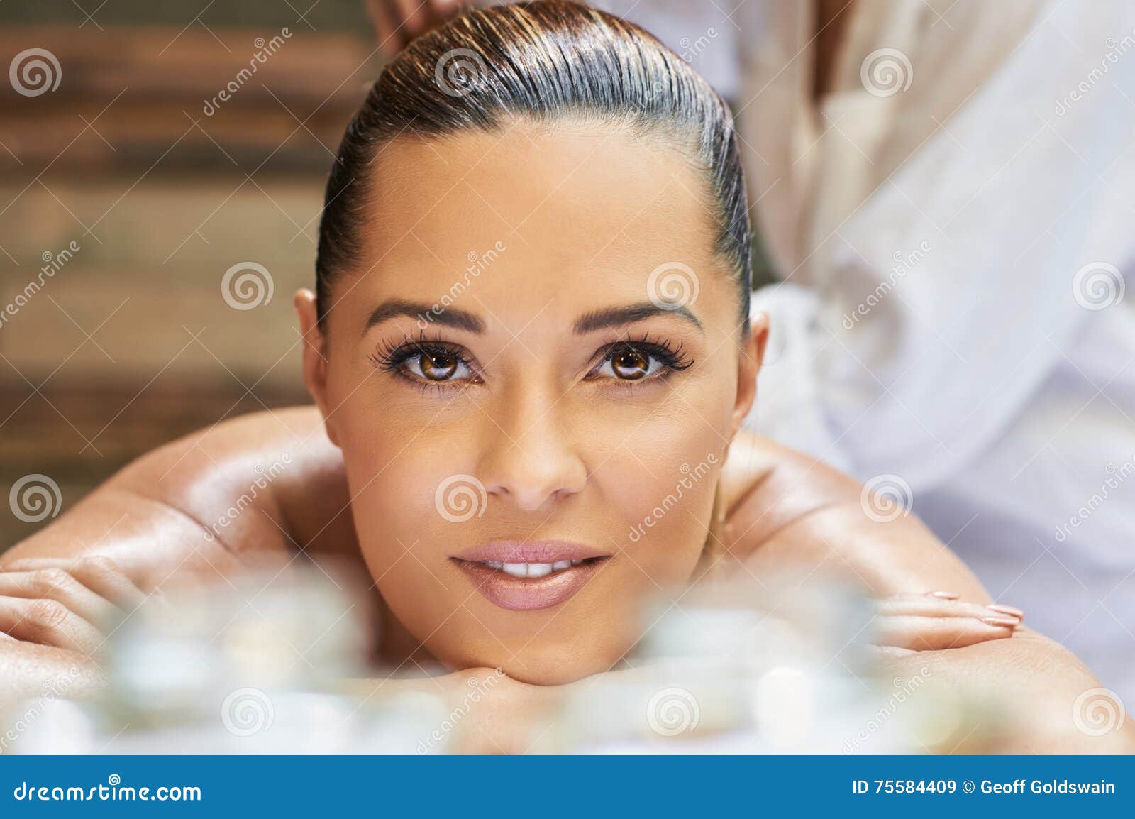 Asian Back Massage Theraphy Spa Hot Stone Stock Image Image of feet