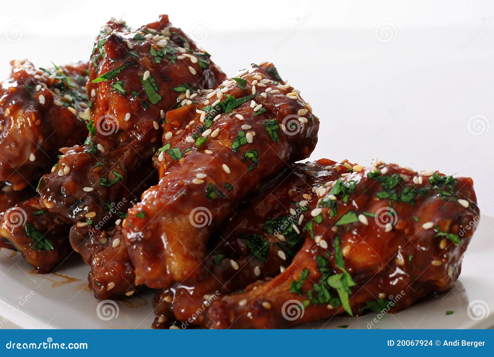 Asian bbq chicken wings stock photo. Image of sauce, chicken 20067924
