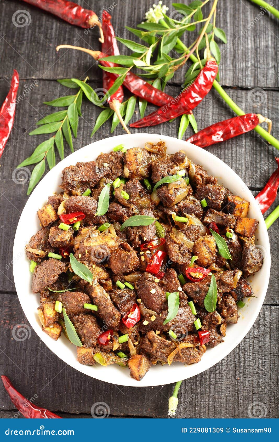 asian  beef  fry- bowl of non vegetarian dish.