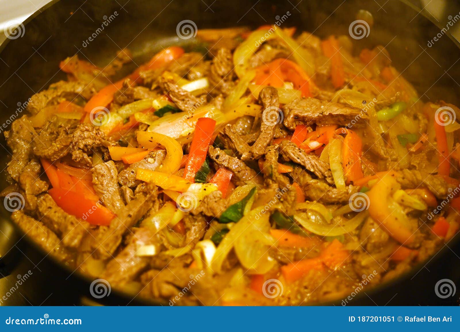 Asian Beef Stir Fried Meat and Vegetables Stock Image Image of food, meal 187201051