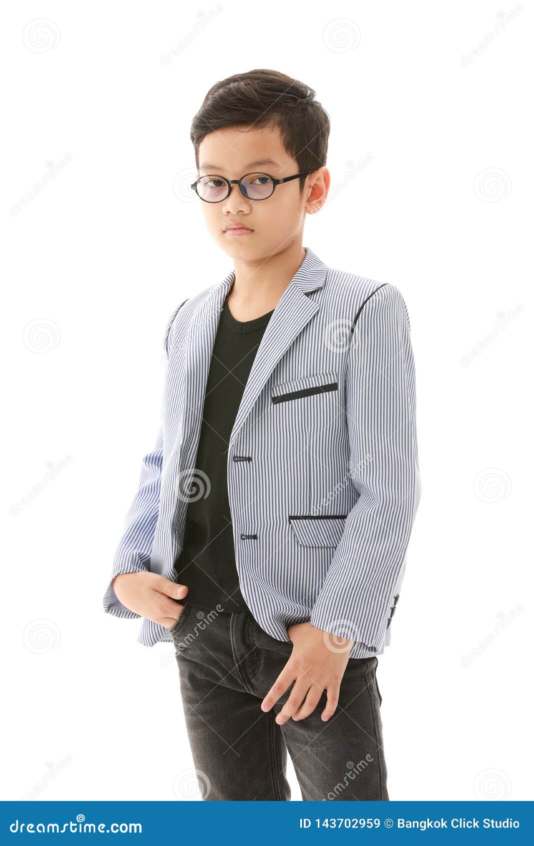 Asian boy in casual dress stock image ...