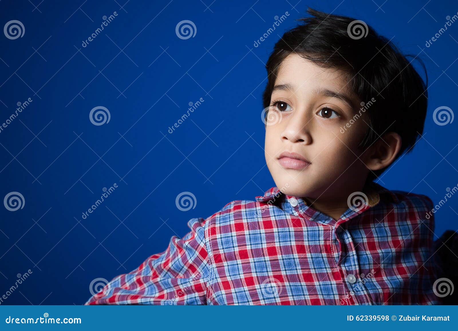 Asian boy in check shirt stock photo. Image of child - 62339598