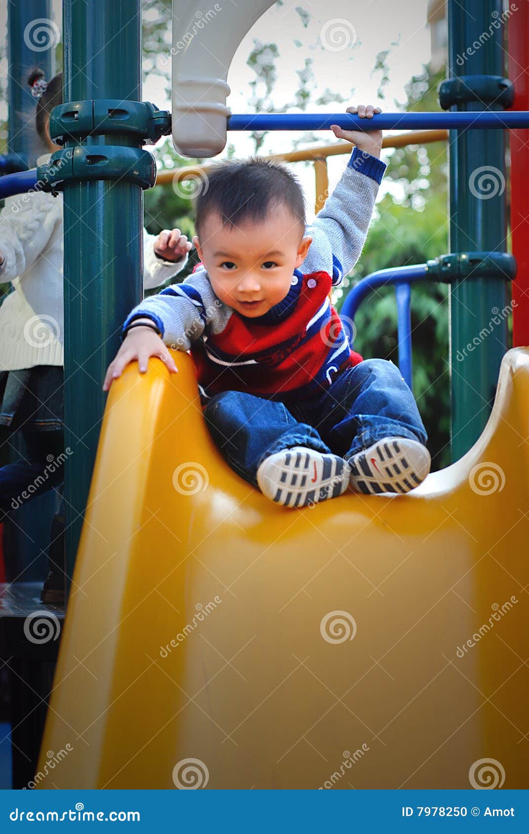 Sliding Board PLayground Equipment RoyaltyFree Stock Photo