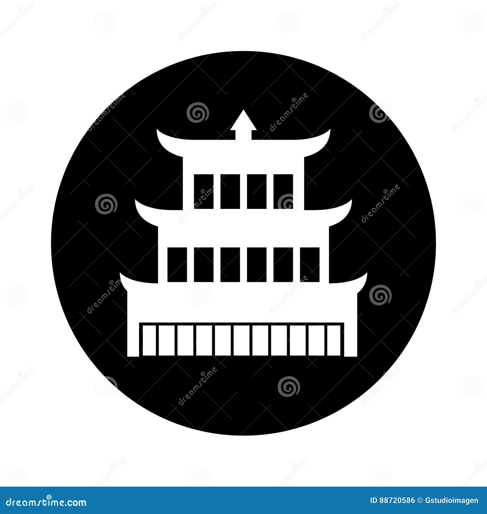 asian building castle icon stock vector - image: 88720586 asian building castle icon stock vector - image: 88720586