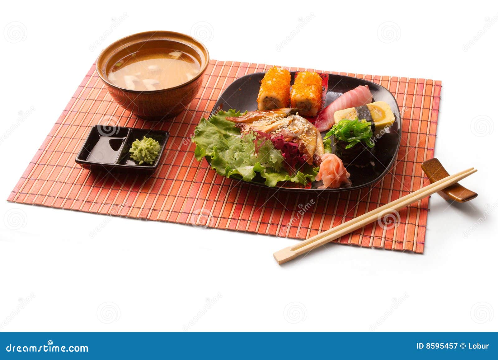 Asian business lunch 7 stock image. Image of miso, mixture 8595457