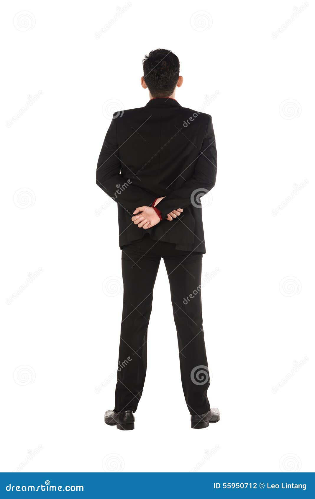 Asian Business Man Standing Backview Stock Photo - Image of manager ...