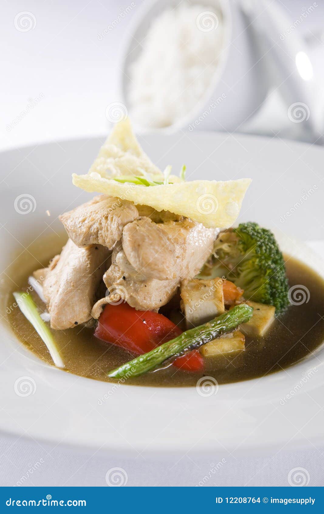 Asian chicken soup stock photo. Image of cuisine, ethnic 12208764