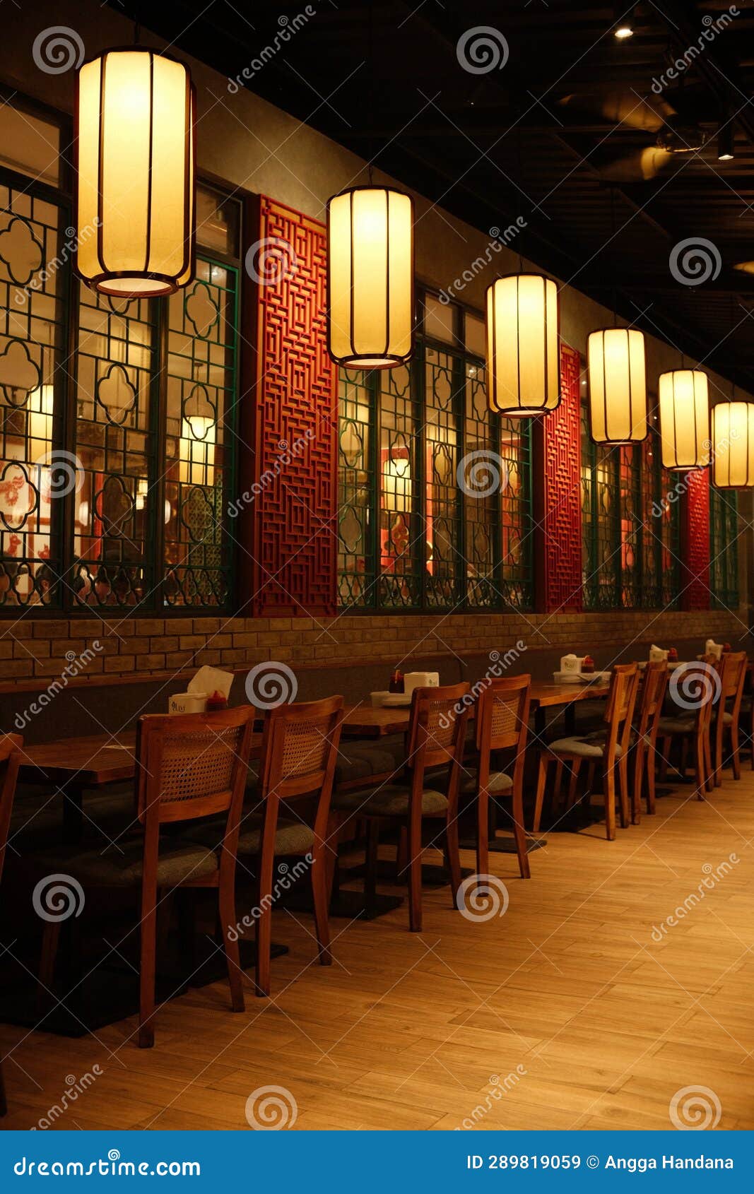 Asian Chinese Cozy Dining Restaurant Interior Stock Image Image of