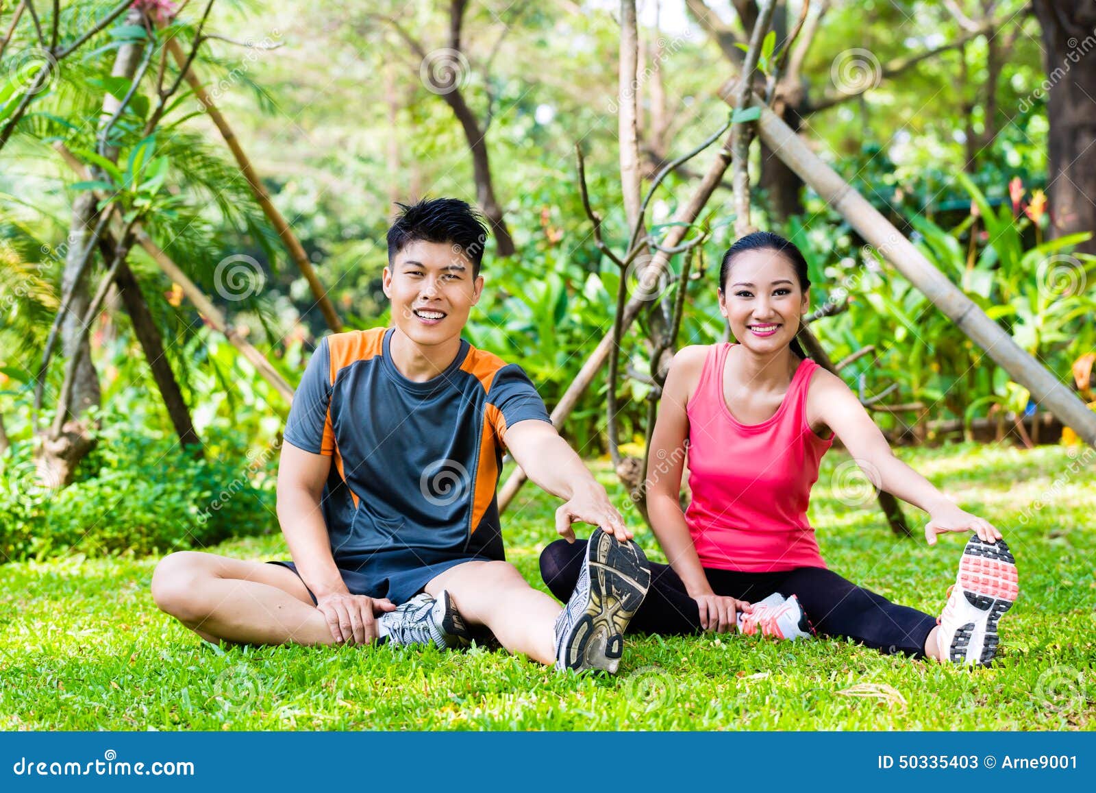 Asian Couple Outdoor